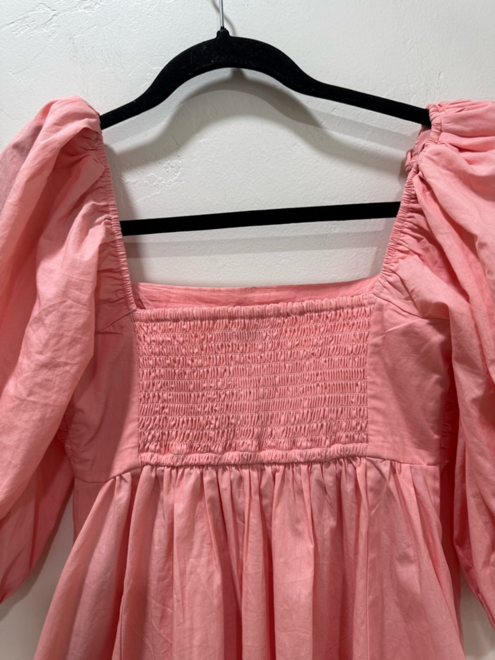 NWT Abercrombie & Fitch Emerson Poplin Puff Sleeve Mini Dress XS Light Pink - Picture 9 of 16